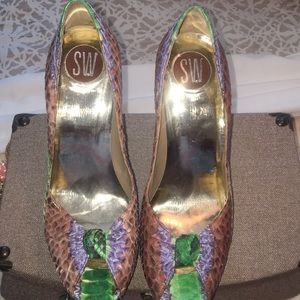 Stuart Weitzman snakeskin heels